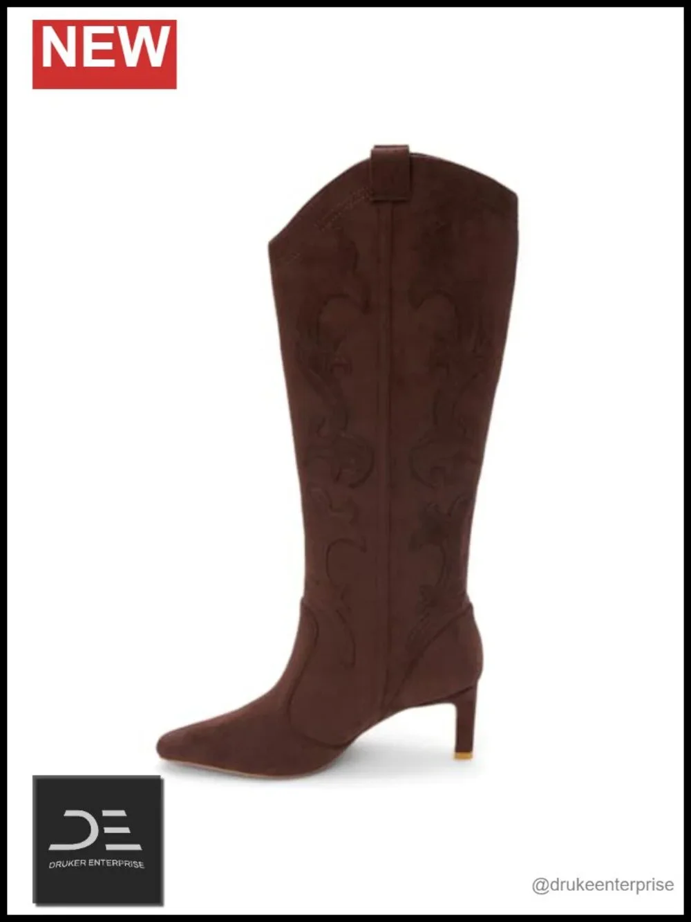 Women's Pull On Over the Knee Boots Mid Heel Pointed Toe
